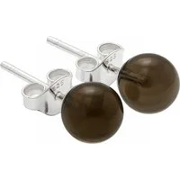 Lebensquelle Plus Einhänger für Ohrschmuck Rauchquarz Ohrstecker 6 mm, 925er Silber