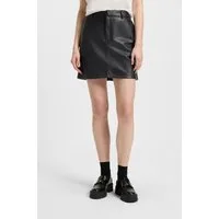 HUGO Minirock Rihale in Lederoptik, Slim Fit