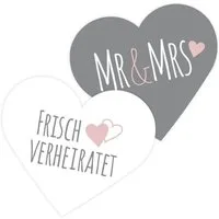 Frau WUNDERVoll Konfetti 100 Konfettiherzen Mr & Mrs