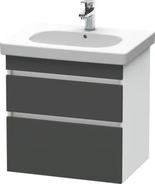Duravit DuraStyle Waschtischunterbau wandhängend Graphit & Weiß Matt 600x453x610 mm - DS648304918 DS648304918