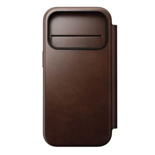 Nomad Modern Leather Folio iPhone 17 Pro Rustic Brown H.