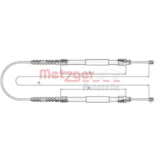 Metzger Handbremsseil hinten Citroen Fiat Peugeot 1171.11