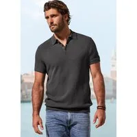 John Devin Poloshirt - sommerliches Strickshirt mit Polokragen mit Polokragen und kleiner Knopfleiste