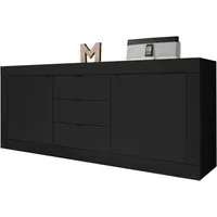 Home affaire Sideboard Basic Breite 210 cm, Kommode 2 Türen, 3 Schubkästen, Anrichte, Metallgriff, moderne Rahmenoptik, viel Stauraum, Farbauswahl