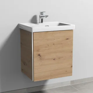 Sanipa 3way Waschtischunterbau zu Villeroy & Boch Subway 3.0 Waschtisch mit 1 Tür, Eiche Natural-Tou BR84585