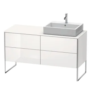 Duravit XSquare Konsolenwaschtischunterbau bodenstehend Weiß Hochglanz 1400x548x778 mm - XS4923R8585 XS4923R8585