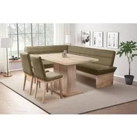 OTTO home Eckbankgruppe Beluna + Cross Essecke Sitzgruppe Eckbank Küchenbank, (Set, 4-tlg., Eckbank, 2 Stühle und Tisch), Sitzgruppe Esszimmer Stühle Tisch und Bank bequem gepolstert