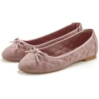 LASCANA Slipper, Schlüpfschuh, Freizeitschuh, Slip-On-Sneaker, Ballerina mit eleganter Schleifenapplikation VEGAN