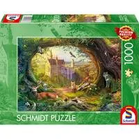 Märchenschloss und Waldzauber, Puzzle 1000 Teile