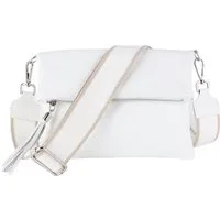 MIRROSI Umhängetasche Damen, Crossbody Bag, Echtleder Made in Italy (1 Tasche 2 Gurte oder Basic Version 1 Tasche 1 Gurt, verstellbaren Schulterriemen), 26x18x2cm (BXHXT)