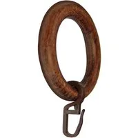 GARESA Gardinenring Holzring mit Haken, (20-St), für Durchmesser bis 28mm, einfache Montage