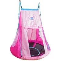 Hudora Nestschaukel 72153 Nestschaukel mit Zelt Heart, 110 cm