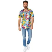 Opposuits Kostüm Nickelodeon Herrenhemd für Erwachsene 90er Jahre bunt