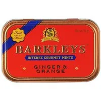 BARKLEYS Süßigkeit, Barkleys Pastillen Tin Ginger und Orange in einer Metalldose 50g