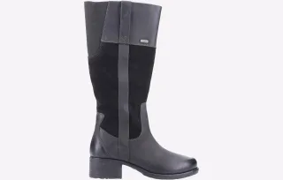Hush Puppies Samara Damenstiefel Aus Schwarzem Wildleder