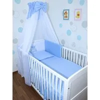 Primawela Babybettwäsche Baby Bettset -5-6 teiliges Set mit Chiffon Himmel Nestchen - Prince, 6 teilig