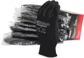 KS Tools Mikro-Feinstrickhandschuhe-schwarz schwarz 9 - 310.0470