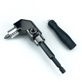90 Degree Turning Universal Screwdriver Batch Head Corner Adapter with Quick Release Hexagonal Interface Ideal for Hard-