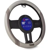 OMAC Lenkradbezug SPARCO Lenkradschoner Lenkradschutz Grau Kunstleder Suede, Geruchlos, Leicht Anpassbar, Flexibel