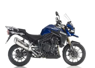 Sport Auspuff BOS Desert Fox Edelstahl matt Triumph Tiger Explorer Bj. 2012-2015 +ABE