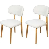 Home affaire Esszimmerstuhl Nomo Polsterstuhl, Küchenstuhl, 4-Fußstuhl (2 St), Chenille, Massivholzbeine, Retro