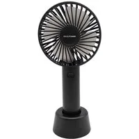 Realpower Mini USB-Ventilator Mobile Fan, Micro-USB, 3 Stufen, Standfuß, schwarz