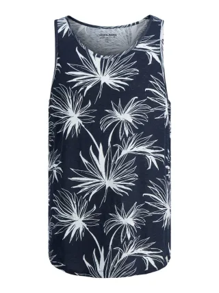 JACK&JONES - JORBREEZY AOP TANK TOP ORGANIC LN navy blazer - Gr. - XXL