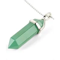 LAVISA Kette mit Anhänger LAVISA Obelisk Edelstein Halskette silber, echte Kristalle, Naturstein, Edelstein Halskette Schmuck Kristall Naturstein Edelsteinkette
