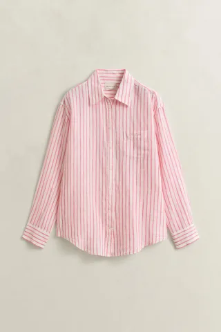 GANT - Relaxed Fit Leinen Bluse mit Streifen - Gr. - 42