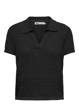 ONLY - Strickpolo - Onlaanasofia schwarz - Gr. - M