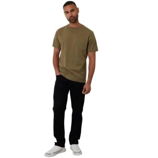Threadbare - T-Shirt für Herren, Brusttasche, Regulär (Khakigrün)