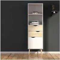 Home affaire Regal Oslo Standregal, Aktenregal, Stauraumregal, Ablageregal, mit 1 Tür, 2 Schubladen, 2 offenen Fächern