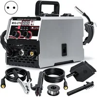 Rutaqian Elektroschweißgerät MIG Schweißgerät 20-250A, 3 in 1 MIG-Schweißer-Inverter, 20,00 - 250,00 A, LED-Digitalanzeige MIG-Schweißer, tragbare gaslose Schweißgeräte