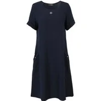 Doris Streich A-Linien-Kleid (1-tlg) aus Leinen mit Halbarm