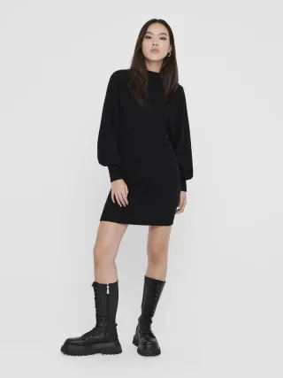 ONLY - ONLLABELLE LIFE L/S DRESS KNT NOOS Black - Gr. - M