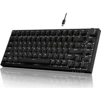 AJAZZ AK820 Mechanische Tastatur mit Knopf,75% ANSI-Layout Gaming-Tastatur (81 keys, improved seal assembly, hot-swap)