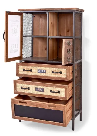 bonprix Schrank, beige, Gr.120x65 cm, Stylischer Schrank