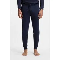 BOSS Jogginghose Authentic aus Baumwoll-Terry mit Streifen und Logo