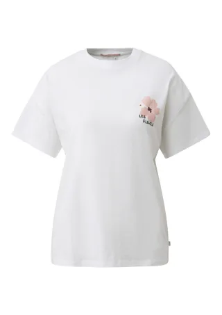 Q/S designed by - T-Shirt mit Print weiß - Gr. - S