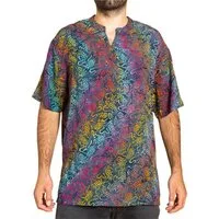 PANASIAM Hawaiihemd Kurzarmhemd Wachsbatik Herren Hemd in lebendigen Mustern und leuchtenden Farben langlebiges Sommerhemd Freizeithemd