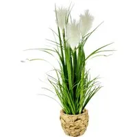 Kunstpflanze Pampasgras, I.GE.A., Höhe 80 cm, Mit Übertopf, künstliches Pampas Gras