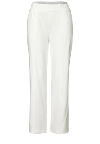 Street One - Straight Leg Twill-Hose weiß - Gr. - 36/28