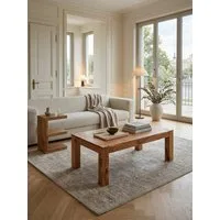 KADIMA DESIGN Couchtisch Couchtisch MUMBAI Massiv-Holz Akazie 110 cm breit Wohnzimmer-Tisch, Design Natur-Produkt Landhaus-Stil Beistelltisch