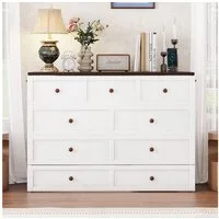 Odikalo Schrankbett Doppelbett Schubladen Bettende Regal Umbaubares Plattformbett 140x200