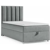 Best for Home Boxspringbett Trinity K10 SINGLE mit Bettkasten & Bonellfederkern, Komfort Topper H3 (Einzelbett, Polsterbett gepolstertes Kopfteil, Jugendbett, Kinderbett versch. Größen, 70x200 80x200 90x200 100x200 cm), mit oder ohne Topper, Flexible