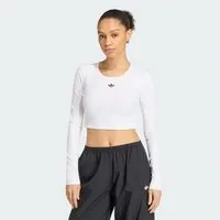 adidas Originals T-Shirt ESSENTIALS LANGARM-RIPPSHIRT, KÜRZER GESCHNITTEN (1-tlg)