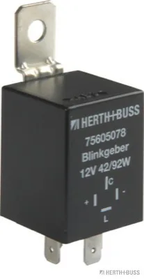 HERTH&BUSS Blinkgeber, 12 V, 4 pins, elektronisch - 75605078