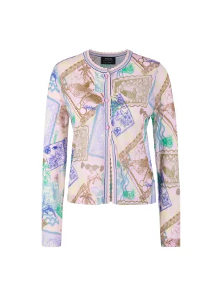 Marc Cain Collections - Bedruckter Cardigan Knitted in Germany pink tulle - Gr. - 40