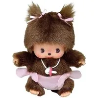 Monchhichi Plüschfigur Bebichhichi Mädchen 13 cm Monchhichi Puppe Baby mit rosa Windel
