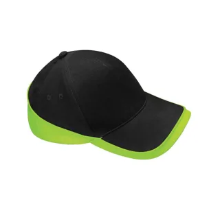 Beechfield - "Teamwear Competition" Baseball-Mütze (Schwarz/Limone)
